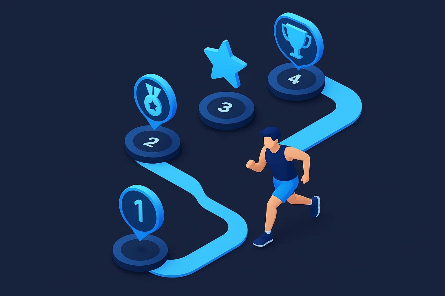 Athletes progress pathway visualization